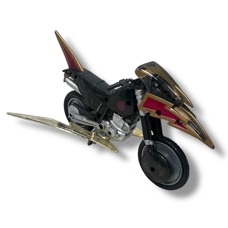 Figura de acción suelta de Bandai Power Rangers Ninja Storm Red Wind Tsunami Cycle (2002) imagen 1