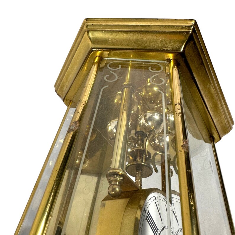 Bulova Anniversary Mantle Desk Clock Brass Vintage Quartz Etsy