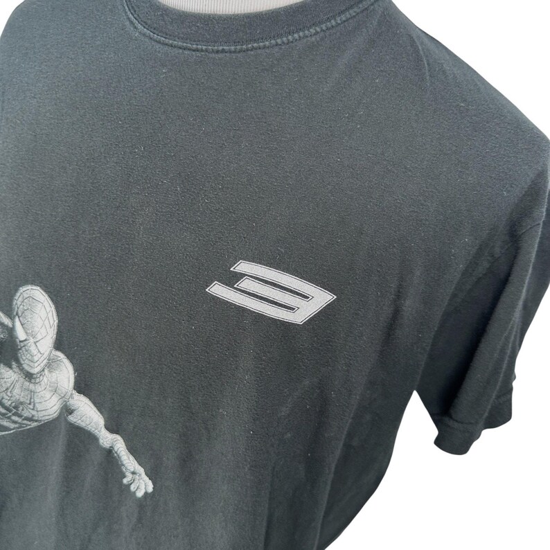 Spider-Man 3 Movie Promo T-Shirt Mens XL Y2K 2007 Black Cotton Short Sleeve image 3