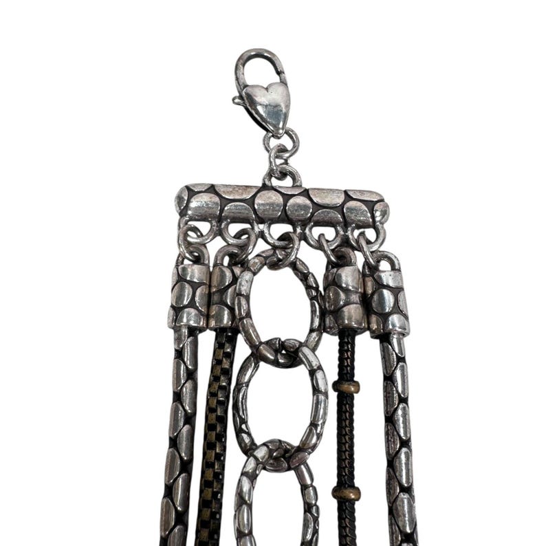 Brighton Pebble Cascade 5 Strand Bracelet Silver Tone Metal Women's Jewelry image 2
