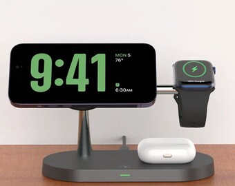 3-in-1 Apple Wireless Fast Charging Stand, Magnetic To Devices