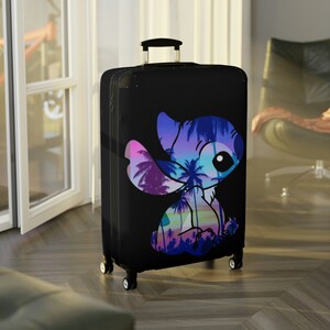 Housse De Valise élastique Stitch (Lilo Et Stitch) - Nylon, Lavable, Tailles 18-32 Pouces - Protection Voyage