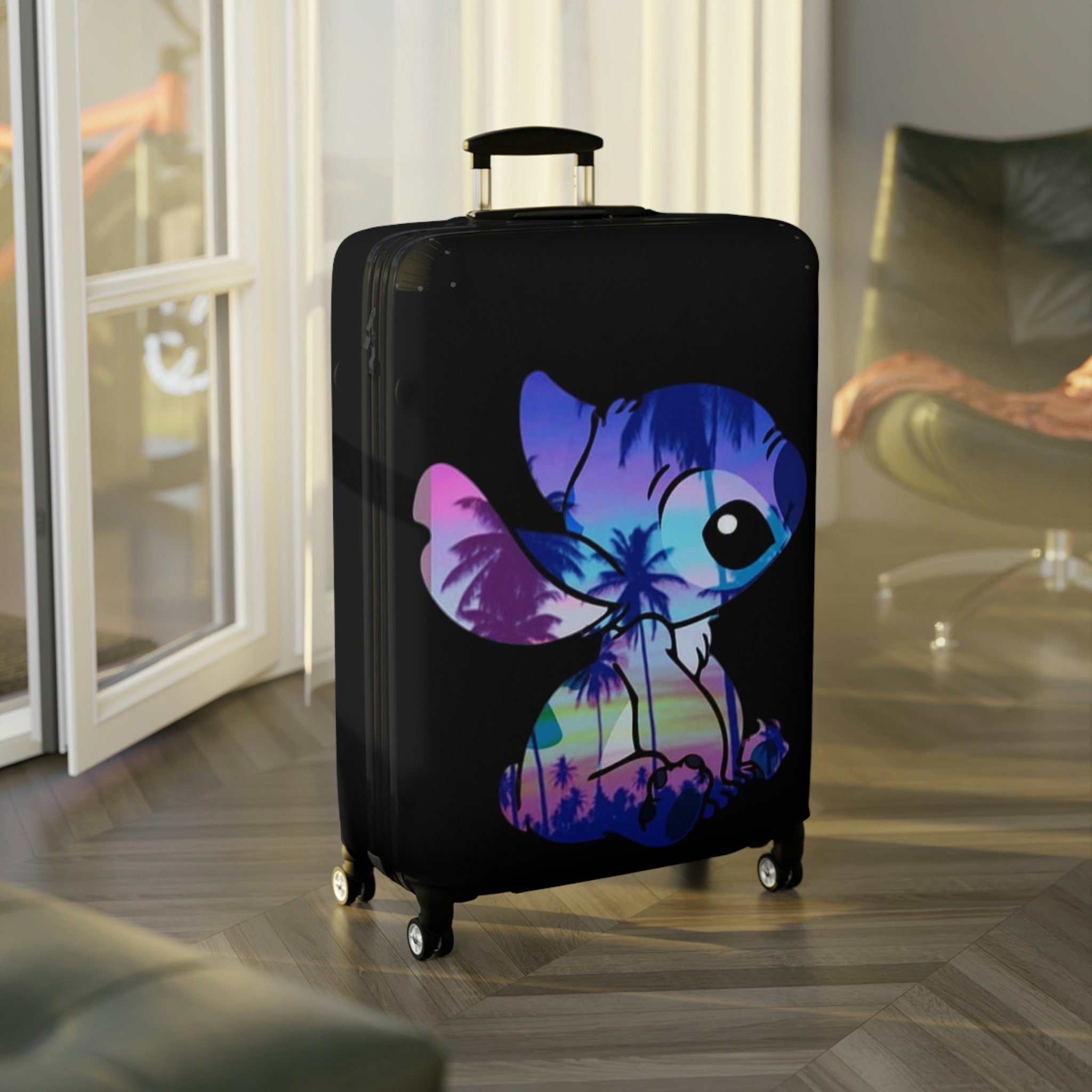 Lilo And Stitch Colorful Beach Theme Luggage Cover Suitcases Cover