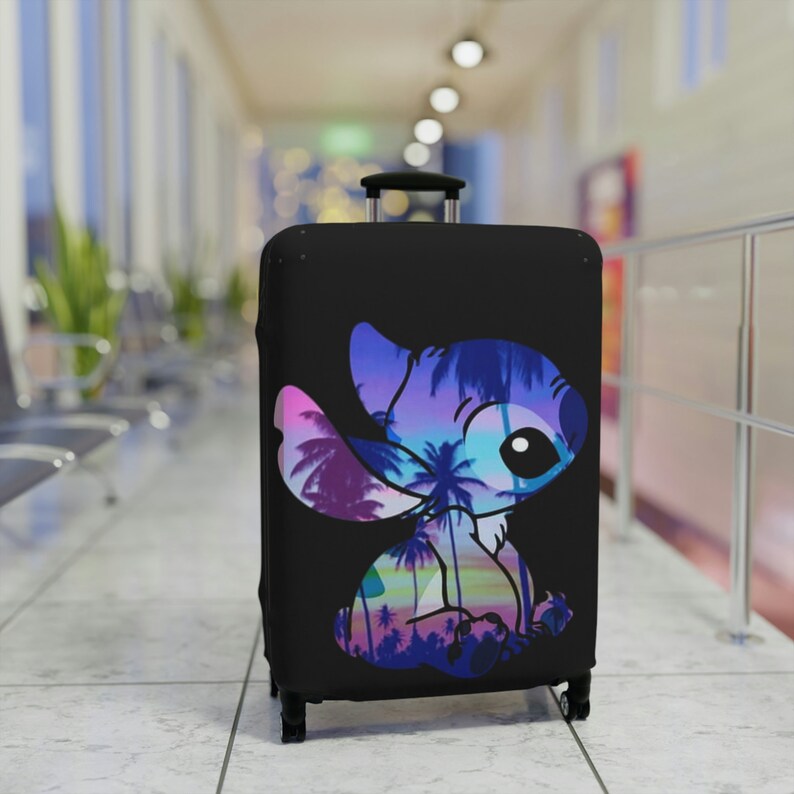 Lilo and Stitch Colorful Beach Theme Luggage Cover Suitcases Etsy