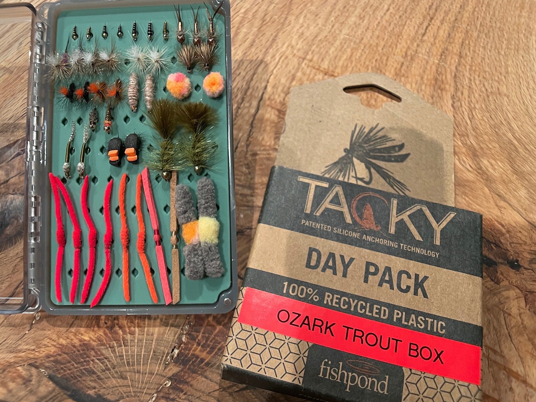 Premium Ozark Trout Fly Box All in One Fly Box 44 Tried and True Flies in  Fishpond Tacky Box. Free Shipping 