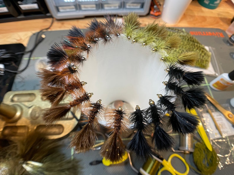 Hand-tied Premium Woolly Buggers Size 12, 8, or 6 pack of 4. Free ...
