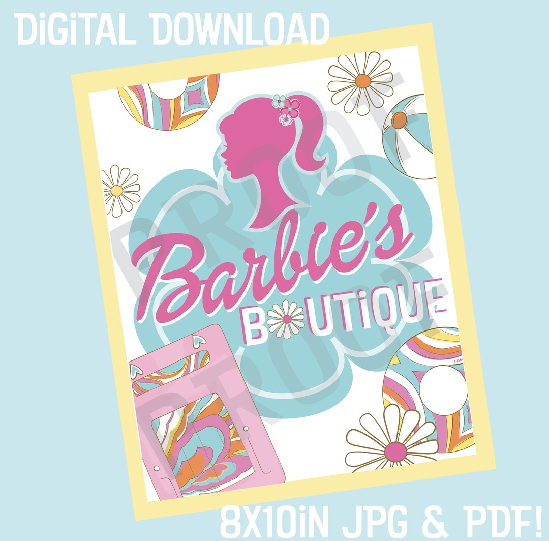 Dollie Party Dollie Boutique Digital Download Sign Etsy