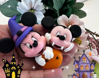Halloween inspired clay Mouse Hair bow center/dolls collection clay center/clay centerpieces/bow center/clay centerpieces