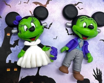 Halloween inspired clay Mouse hair bow center/dolls collection clay center/clay centerpieces/bow center/clay centerpieces
