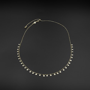 Adjustable Diamond Fringe Necklace