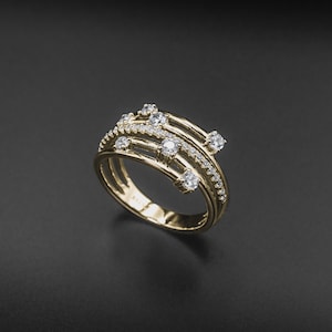 Diamond Multi-Band Ring