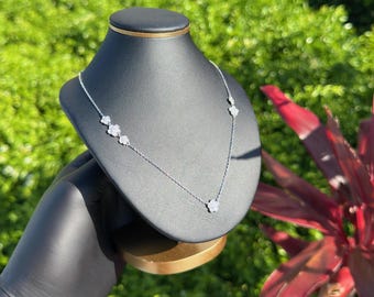 Iced Out Flower Pendant Necklace | 925 Sterling Silver | CZ Dainty Sparkle Chain