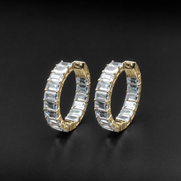 Diamond Baguette Earrings