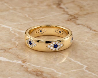 Mystic Evil Eye CZ Statement Ring