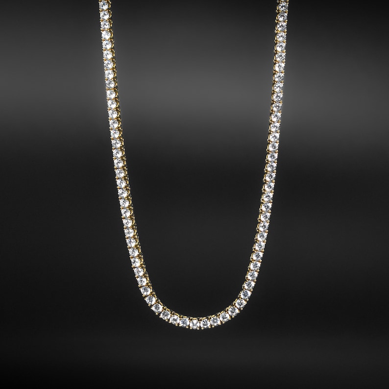3mm Diamond Tennis Chain Etsy