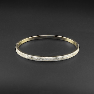 Diamond Pavé Hinged Bangle Cuff