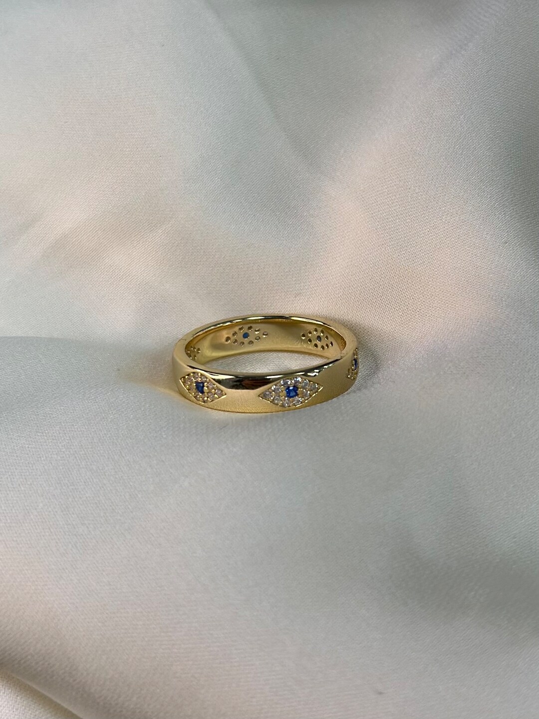 Classic Evil Eye Gold Ring - Etsy