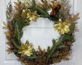 Best Artificial Christmas 22In Wreaths Front Door. One of a kind Holiday Wreaths. Gold, Silver, Red, Blue, Angel, Glitter