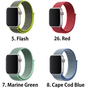 Nylon Watch Band For Apple Watch Velcro Sport Loop iWatch Series 7/6/5/4/3/2/1/ SE , 38/40/41/42/44/45mm image 5