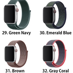 Nylon Watch Band For Apple Watch Velcro Sport Loop iWatch Series 7/6/5/4/3/2/1/ SE , 38/40/41/42/44/45mm image 7