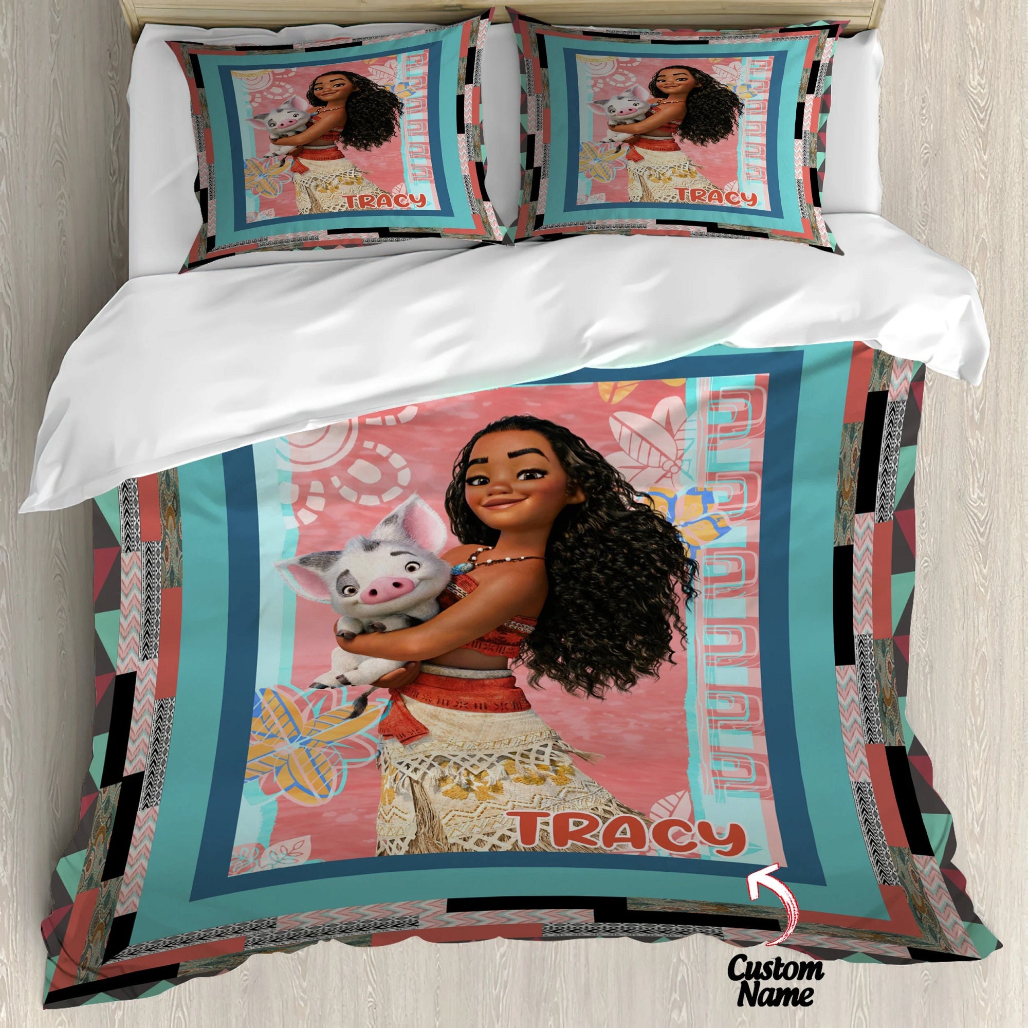 Moana Princess Bedding set | Personalization Bedding set