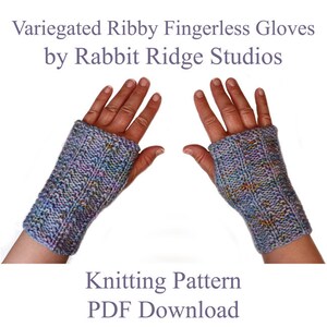 Fingerless Gloves Knitting Pattern, Worsted Weight Knitting Pattern, Hand Warmer Pattern, Glove Pattern Knitting, Ribby Knitting Pattern