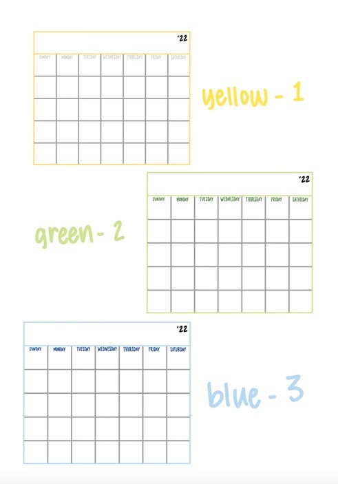 PDF - Five Week and Six Week Calendar Layouts/templates for Goodnotes ...