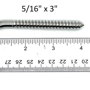 BlackTech Mini Eye Screw Lag G316 Stainless Steel ALL SIZES