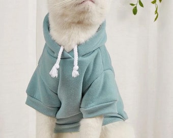 Solid Color Pet Hoodie, Pet Clothing Outfit, Sweatshirt Custom, Cat Sweatshirt, Pet Lover Gift, Pet Costume