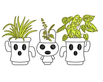 Gyroid Planters Embroidery PES File