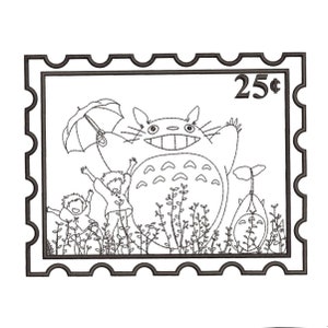 Totoro Stamp Embroidery PES File