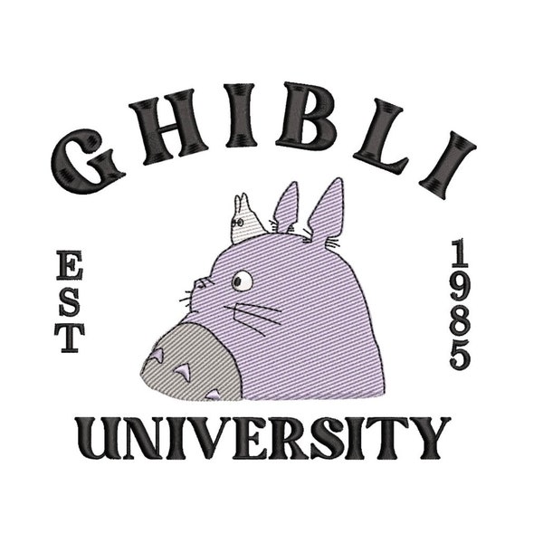 Ghibli University Embroidery PES File