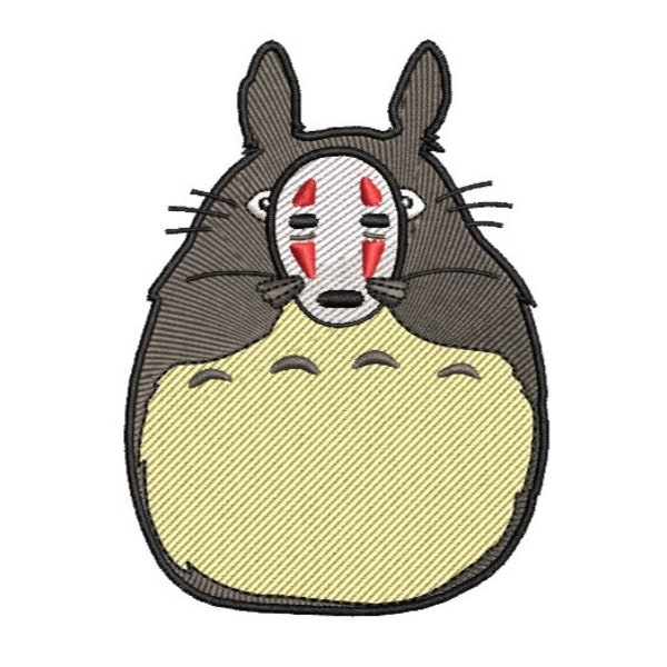 Totoro No-Face Embroidery PES File
