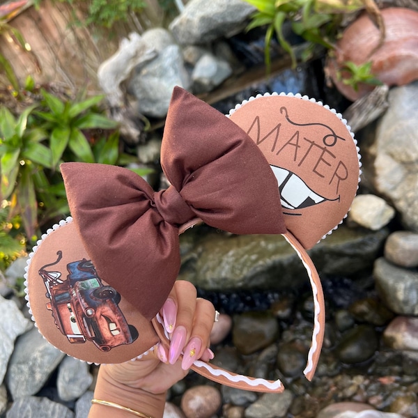 Mickey Mouse Ears, Minnie Mouse Ears, Minnie Ears Headband, Mickey Headband, Handmade Ears, Cars, Mater Ears, Tow Mater Ears