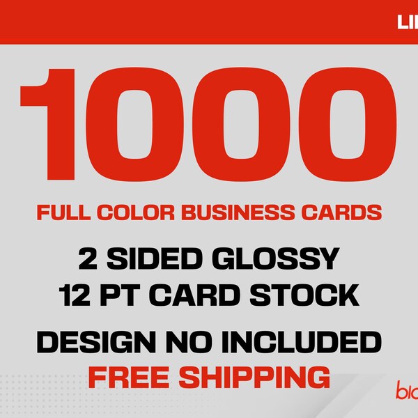 Double Sided Glossy Business Cards Etsy
