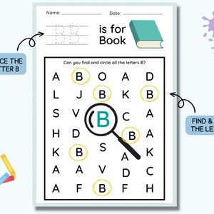 Letter Hunt Printables ABC Worksheets Kindergarten Printables - Etsy