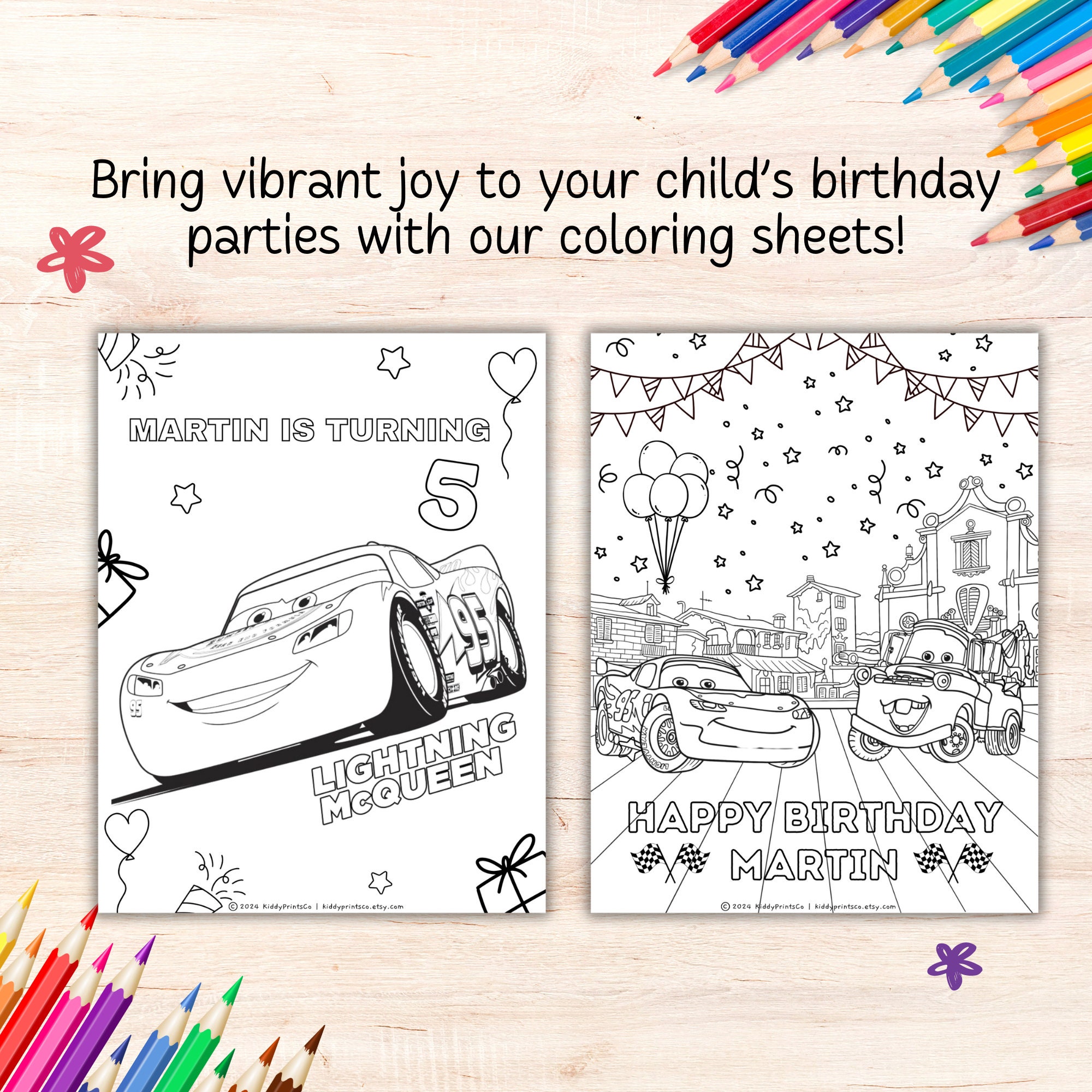 Cars Mcqueen Birthday Coloring Sheet, Cars the Movie Coloring Page ...