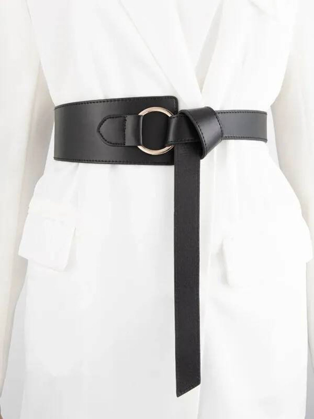 Black Wide Knot Belt Black Wide Belt Black Knot Belt Wide - Etsy