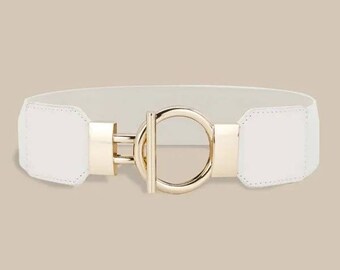 White Stretch Belt - Etsy