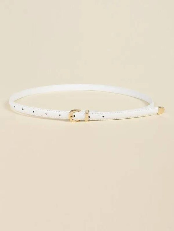 Dainty White Belt White Dress Belt Dainty Belt Women White Etsy