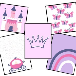 Prinses kinderkamer, baby peuter kamer decor, paars en roze decor