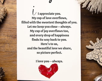 Romantic Poetry Art Print: Custom Love Poem Gift (Digital Download)