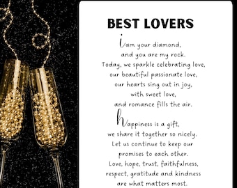 Romantic Couple Poem: Wedding Day Gift (PDF Pattern)