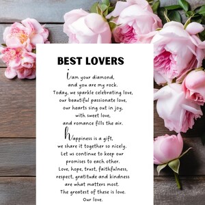 Wedding poems, Best Lovers poems, bridal gifts, newly wed gifts, anniversary gifts, gifts for wife husband, engagement gifts