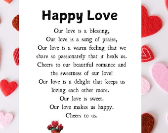 Love Poem Art Print: Romantic Gift for Wife (PDF)
