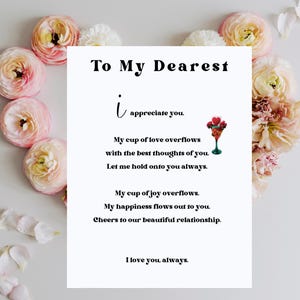 Liebesgedicht für Frau Mann, Liebeskarte für Freund, Ehemann Frau Geschenk vorhanden Gedicht-Vers, poetische Wörter für Mann, Gedichtgeschenk, Paargeschenke