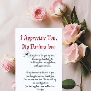 Poesia per la moglie / Poesia per la mamma stampabile / Stampa per la mamma premurosa / Poesia per la moglie / Poesia per la moglie / Arte murale stampabile per la moglie / Regalo di apprezzamento per la moglie