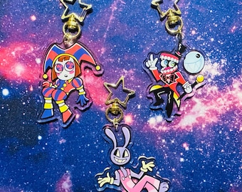 Digital Circus Trio Keychain Charms
