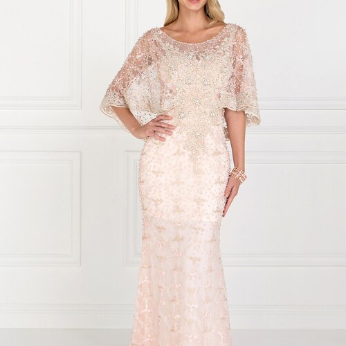 Blush Color Mother of Bride Gown / Formal Evening Wedding Etsy