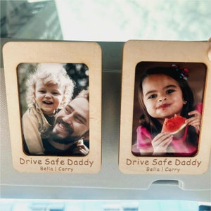 Personalized Photo Car Visor Clip, Father&#39;s Day Fridge Photo Magnet, Personalized Picture Frame, Car Visor Clip, Funny Father&#39;s Day Gift